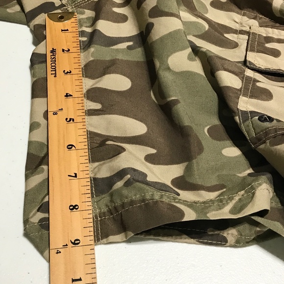 Tommy Hilfiger Camo Board Shorts Mens Medium Hybrid Shorts Swim Boat Fish 9" - Picture 6 of 11